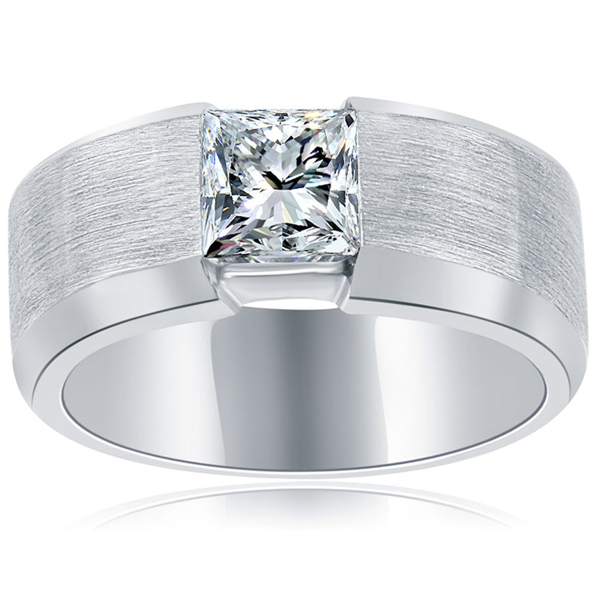 4 CT. Certified Princess-Cut Lab-Created Diamond Solitaire Engagement Ring  in 14K White Gold (F/VS2) | Zales